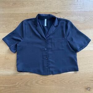 Fabletics - Sleep Button Down Top in Blue
